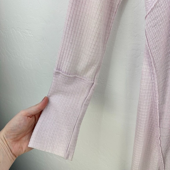 We The Free Citrine Thermal Top Womens Small Purple Long Sleeve V-Neck Tunic - Picture 5 of 15